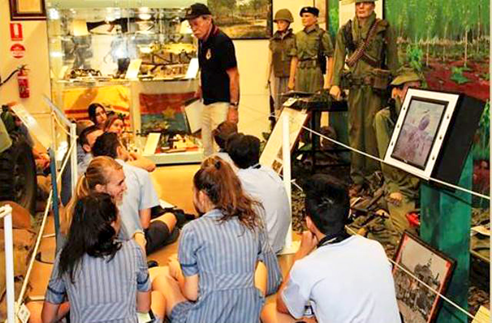 Students at Vietnam Display